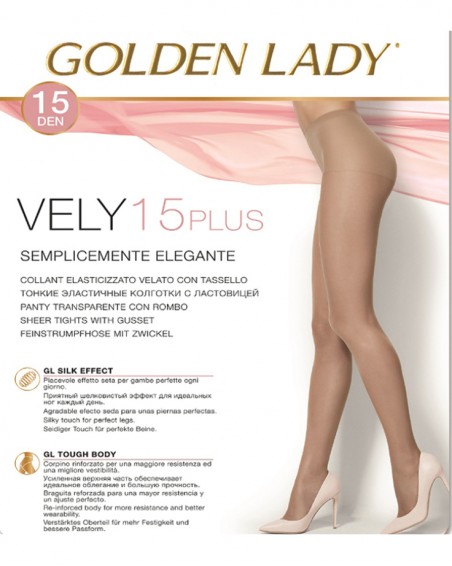 Panty Transparente 41N Vely 15 Pack 2 Golden Lady
